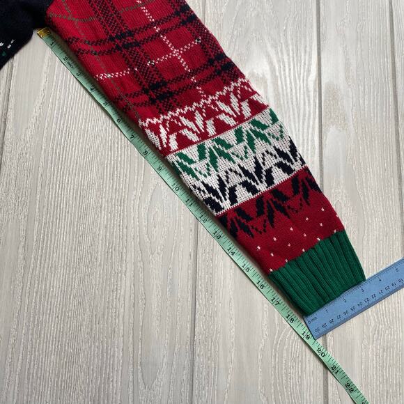 Ugly Holiday Sweater Let It Glow Reindeer Christmas Sweater Size Large - Picture 7 of 9